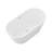 59" Acrylic Freestanding Bathtub, Stand Alone Soaking Tub, Gloss White Finish, Chrome Overflow & Pop-Up Drain