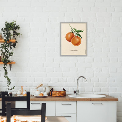 Orange Fruit Portrait Framed Giclee, design by Danielle Murray