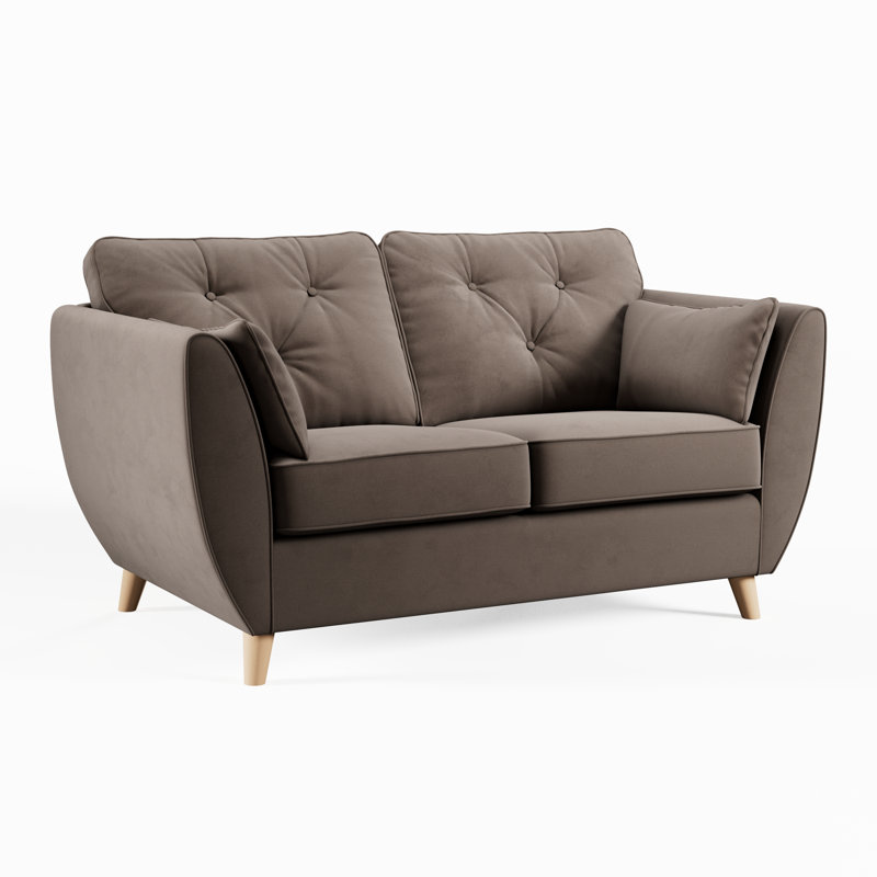 Birjesh 2 Seater Sofa, Mole, Beige Wood