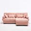 Canapé modulaire modulaire avec nuage, siège en forme de L avec repose-pieds, canapé modulaire, causeuse en flanelle avec 4 coussins-756595295