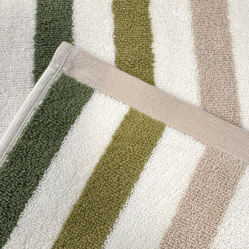 Samat Striped Bath Sheet, Green