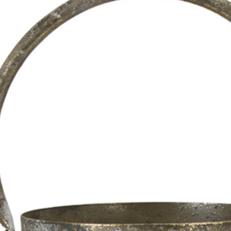 Ensemble de deux plateaux de table sans flamme dorés