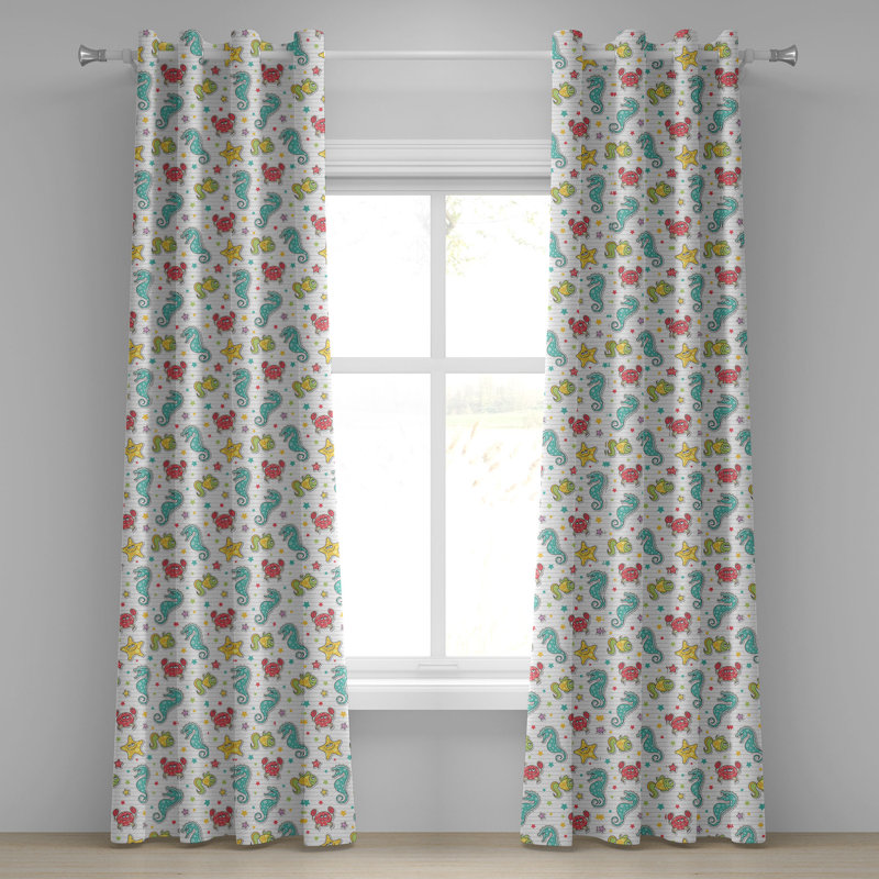 Rideau décoratif à œillets 2 panneaux Dovecove, L 50 po x L 108 po