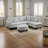 Velvet L-Shaped Sectional Right Hand Facing-97560932