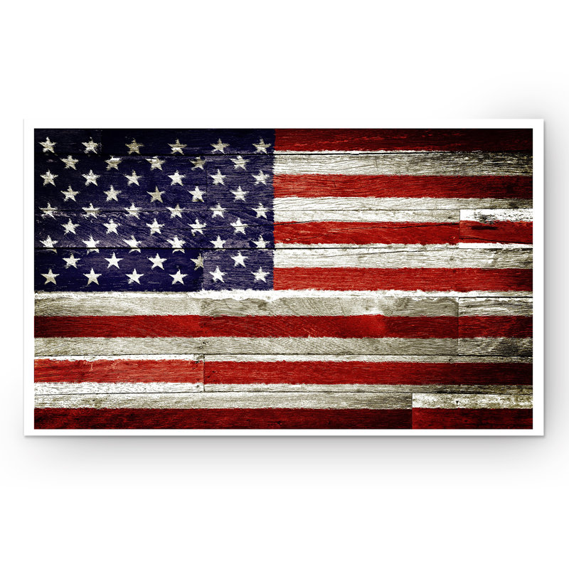 Drapeau américain I - Impression sur toile, H 12 po x l 18 po x P 1,5 po