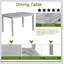 Ensemble de table de salle à manger 5 pièces en bois avec table rectangulaire et 4 chaises rembourrées, décor en cristal pour une salle à manger élégante