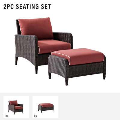 Chaise de patio avec coussins Mosca