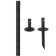 Bistro String Light Pole with Integrated Clips, Sturdy Steel Construction, Black Powder-Coat Finish, Extends Up to 10 Ft Tall