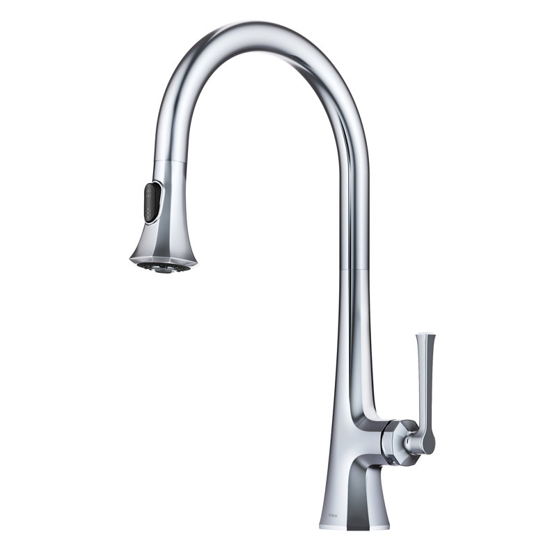 KRAUS Savan 2-Function Single Handle Pull Down Kitchen Faucet in Chrome, Chrome