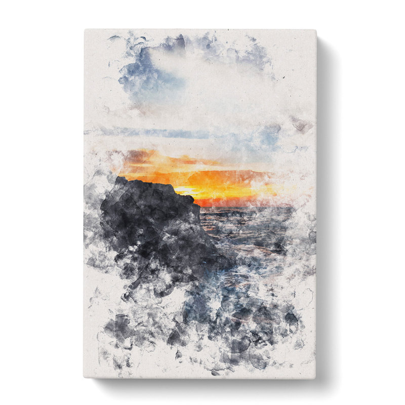 Sunlight over the Cliff - Wrapped Canvas, 50cm H x 35cm W x 3cm D