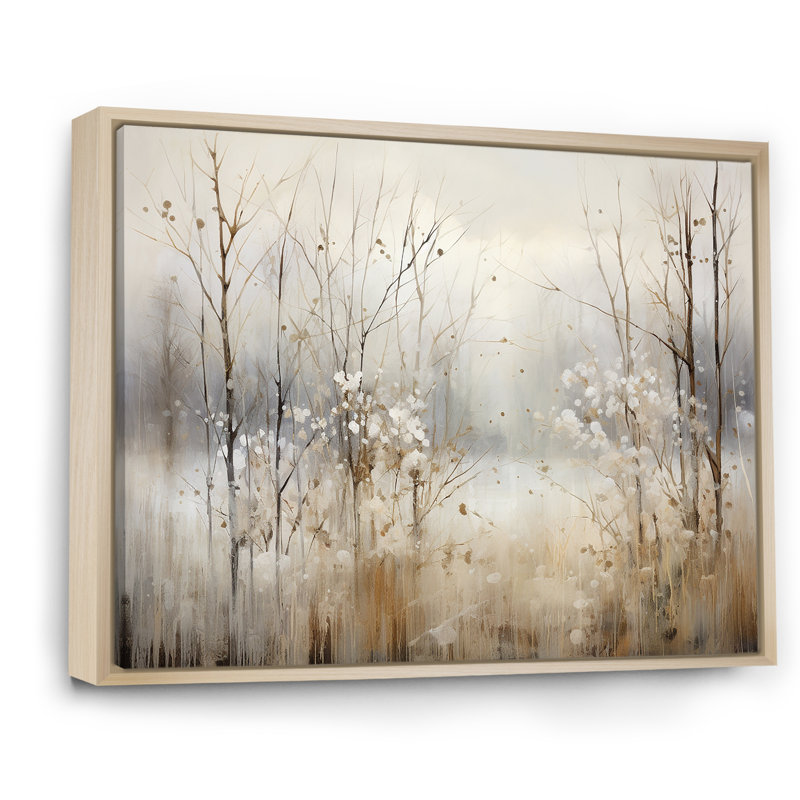 «Winter Meadow View calmness II», impressions sur toile Meadow, Brun, H 40 po x l 30 po, Reproduction avec cadre flottant