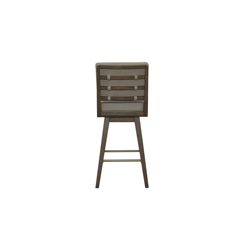 Tabouret de bar rotatif Dristin, Bois naturel