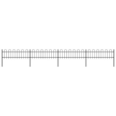 Fidela Garden Fence Hoop Top Steel Outdoor Panels Barrier Border Multi Sizes