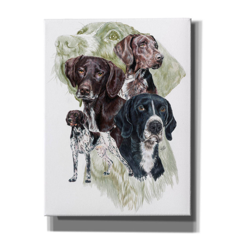 «German Short Haired Pointer» par Barbara Keith, H 16 po x l 12 po x P 0,75 po