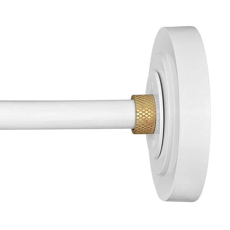 Velarie Aluminium Wall Light, Gloss White, 15.5" H x 12" W x 30.5" D