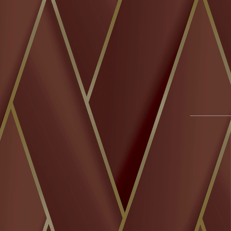 Kora Geometric Roll, Ruby/Polished Gold