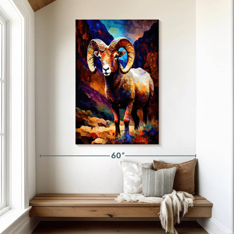 Bighorn Sheep I, 48" H x 32" W
