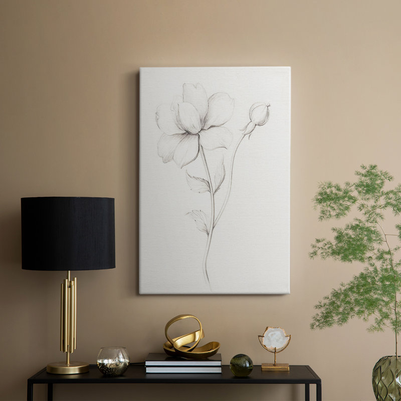 Imprimé floral rétro XVII - galerie Cavas, H 60 po x l 40 po