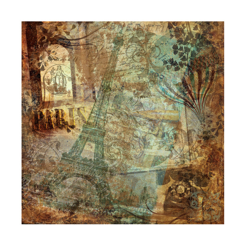 Art sur toile «Bachelo Sasha Destination Paris», 14" H x 14" W