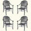 Chaise de patio en fonte d'aluminium avec structure et coussins-991200681-991200663