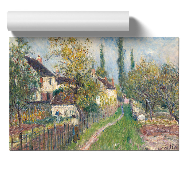 A Pathe At Les Sablons by Alfred Sisley - No Frame Painting, 42cm H x 59cm W x 0.1cm D