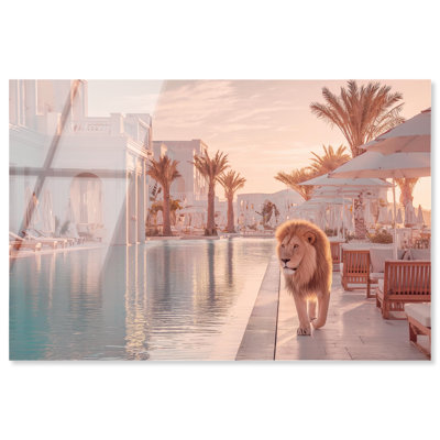 «Lion at the Resort», impression murale rétro par Notoriart