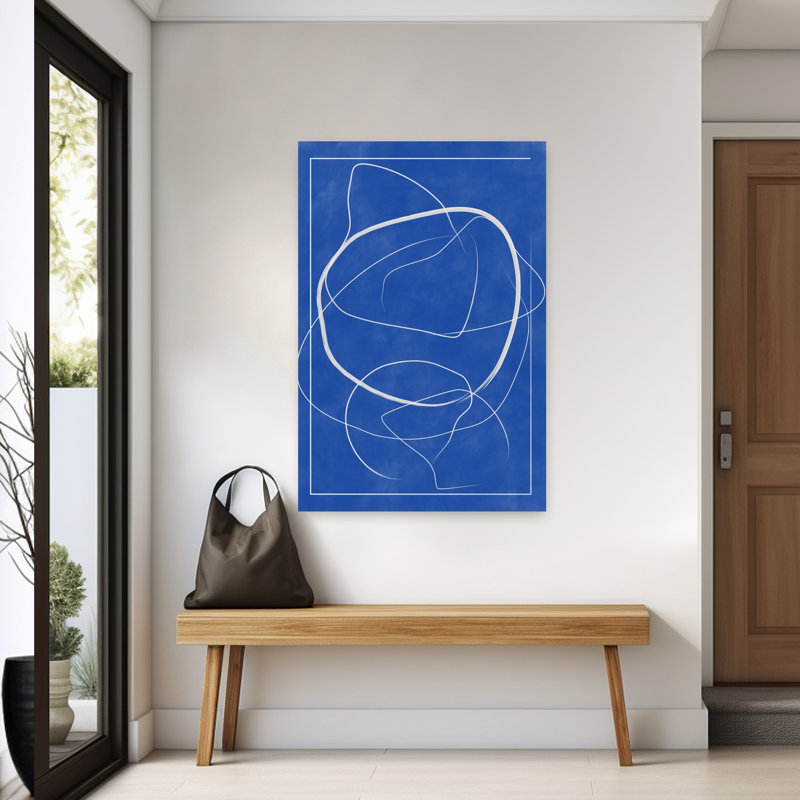 Art contemporain abstrait géométrique contemporain, H 60 po x l 40 po