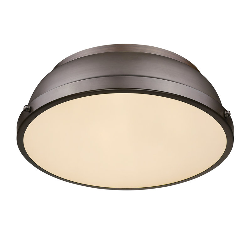Plafonnier encastré 2 lumières Calico, Bronze huilé, Bronze huilé