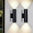 Black Cylinder Outdoor Wall Light Waterproof Aluminum - 4 Pack-74015006