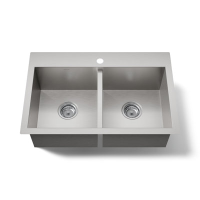 Vault 30-1/2" top-/undermount double-bowl kitchen sink