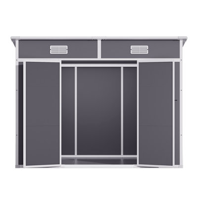 8 ft W x 4  ft D  Plastic Storage Shed