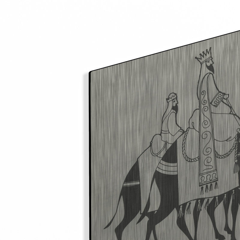 Art mural en métal «Three Kings 1» par Tis the Season, Red Barrel Studio®, H 12 po x l 16 po