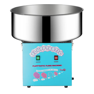 Machine à barbe à papa - Machine à barbe à papa 1000W avec cuve en acier inoxydable - Machine à barbe à papa et cuillère à sucre pour fête d'anniversaire ou fête à la maison par Great Northern Popcorn (bleu)