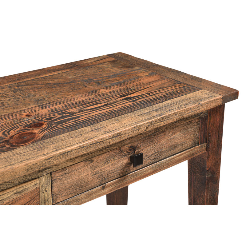 Canapé Jae, console avec 3 tabourets rembourrés, fabriqué en bois massif, 76 x 22 x 36