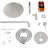 Round Shower System,Rainfall Shower Faucet Set Complete With High Pressure 12" Rain Shower Head And Handheld Shower Set,Shower Valve Trim Kit, Brushed Nickel