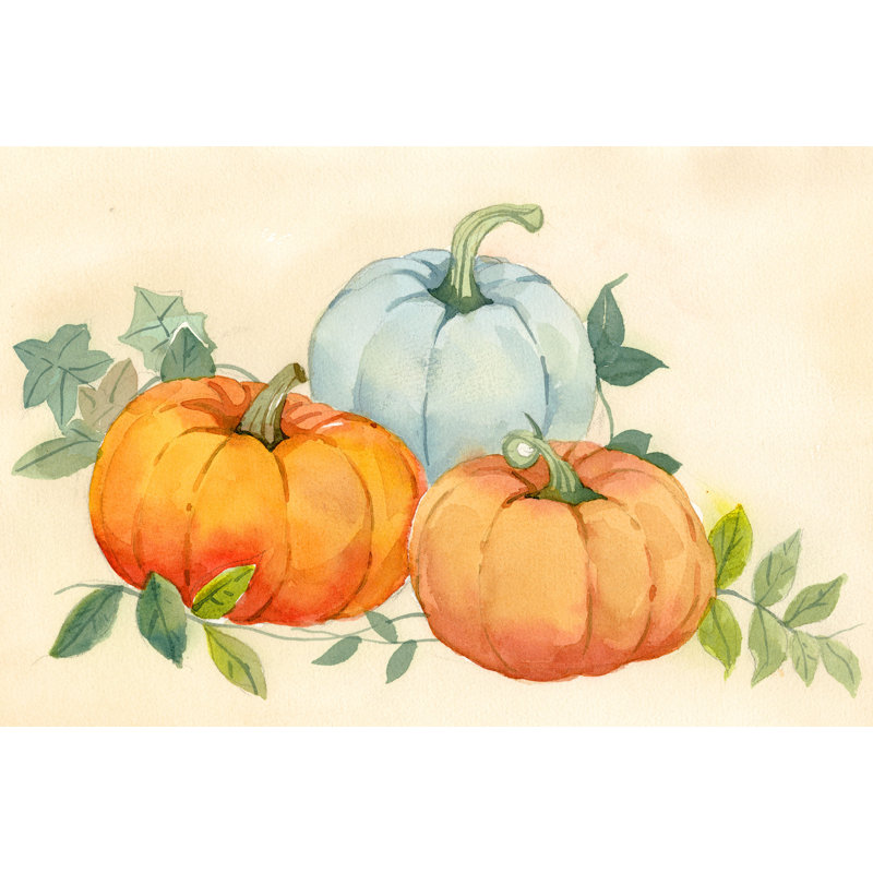 Fall Farm Icons - Wrapped Canvas Art Prints, 30cm H x 46cm W