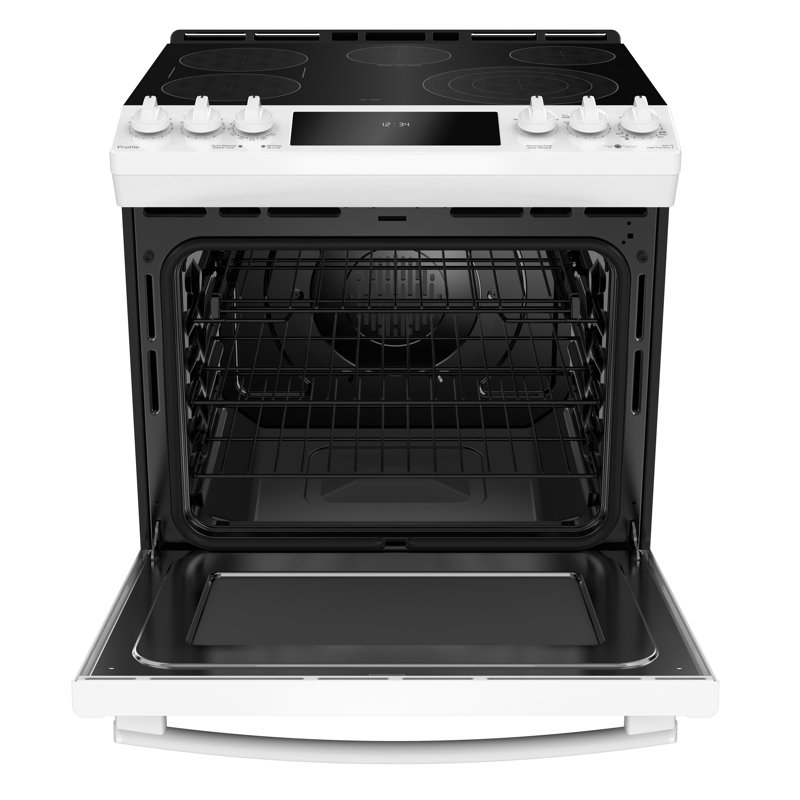 Front Control 30" 6.3 cu ft. Slide-In Electric Range, White