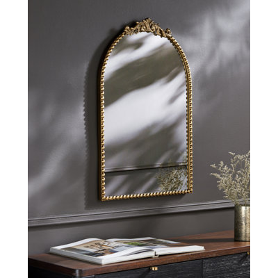 Anzlie Wrought Iron Arch Wall Mirror
