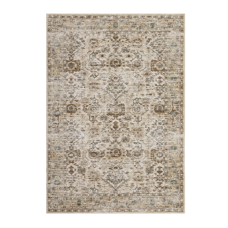 Area Rug Washable Rug Vintage Rug Non Slip Backing Accent Carpet Runner Rug Ultra-Soft Low Pile Rug Oriental Floral Rug Distressed Aesthetic Floor Mat for Living Room Bedroom Stain Resistant Carpet for Kitchen Laundry Office
