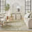 Haydel Oriental Machine Washable Power Loom Polyester Area Rug in Ivory/Green-97841431