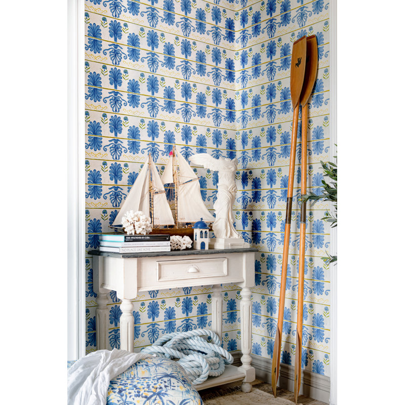 MYKONOS VILLA MOTIF Azure, Green