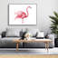 Flamant rose aquarelle - Toile exotique encadrée pour la décoration intérieure