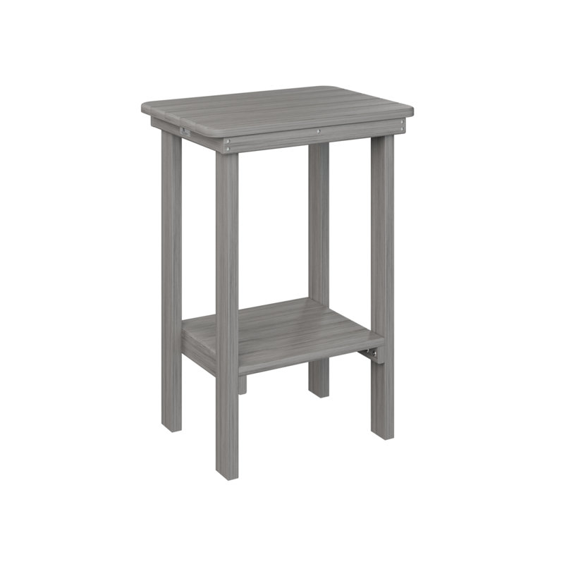 Berlin Gardens Rectangular End Counter Table, Driftwood Gray
