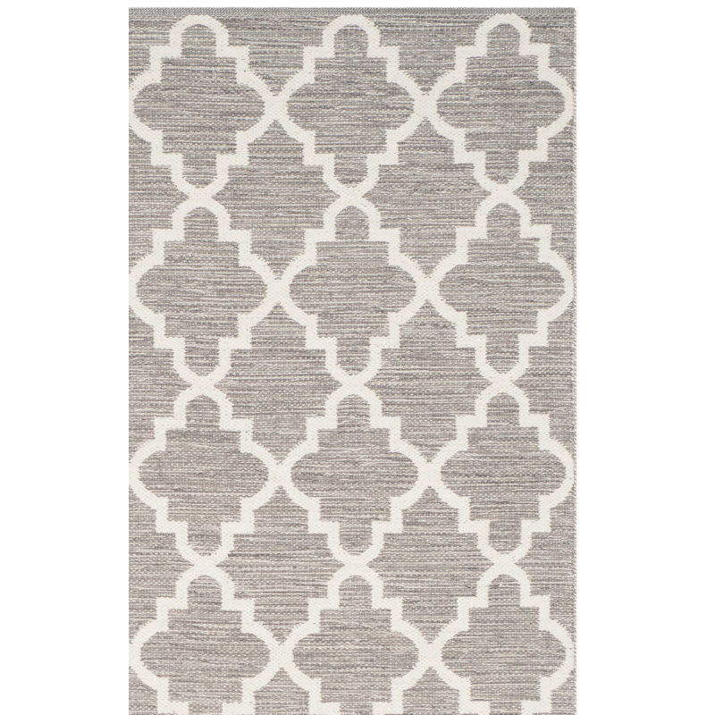 Lockbourne Hand Woven Cotton Geometric Rug, Runner 2'3" x 9'