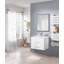 Meuble-lavabo mural blanc brillant avec miroir-1924910840