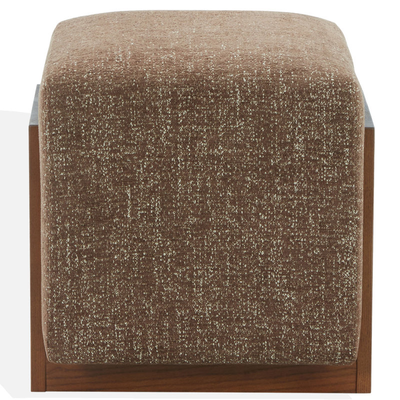 Norabeth Chenille Ottoman, Dark Brown