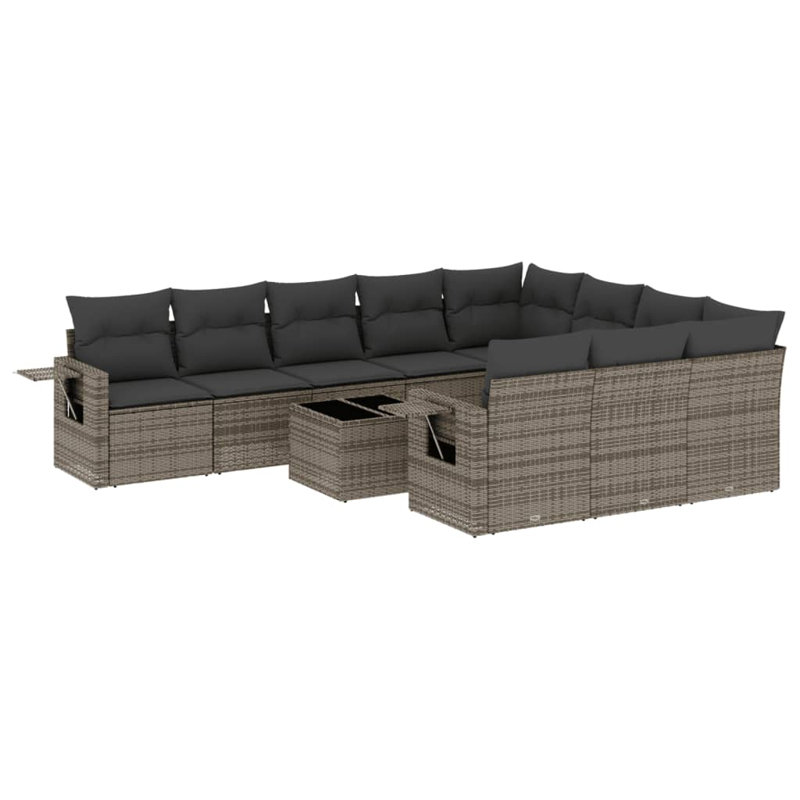 Grand canapé modulaire en rotin PE Vidaxl