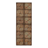 Distressed Homage Hand Knotted Wool Geometric Area Rug