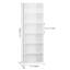 Ashaz 180cm H x 60cm W Standard Bookcase-1369425184