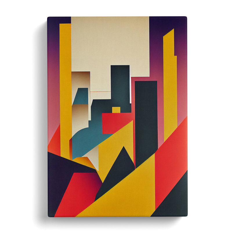 The Abstract Architecture No.5 Skyscraper - Print, No Matte, Wrapped Canvas, 50cm H x 35cm W